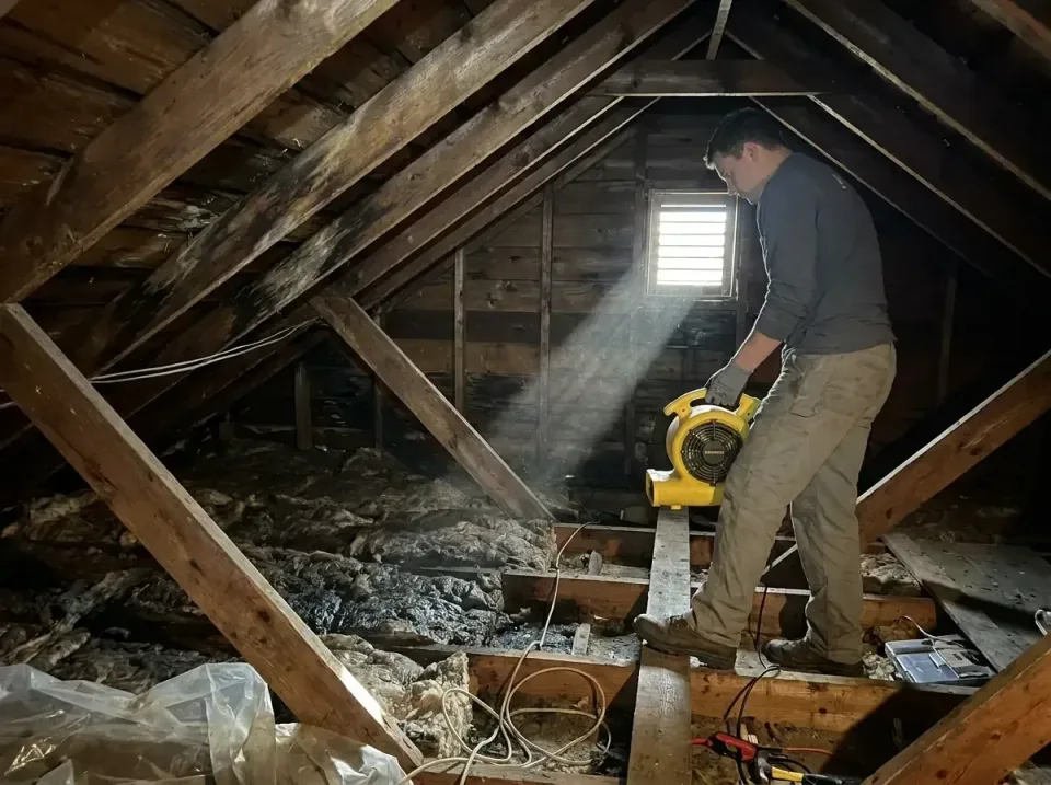 attic-water-damage-drying-proc-007 — frequently asked questions, Emergency Water Extraction & 24/7 Flood Response in Budd La…